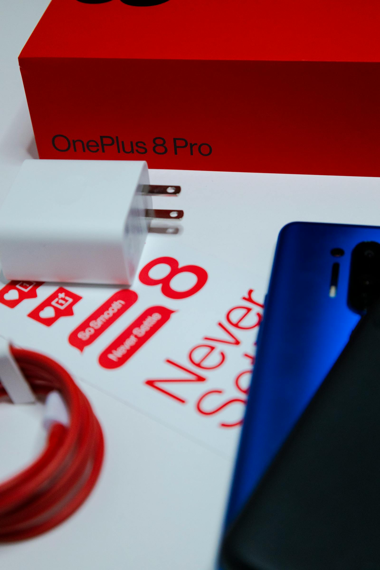 Real charger and cable accessories on a table